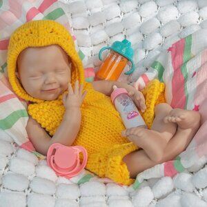 16 inch Sleeping Silicone Reborn Baby Doll Real Newborn Babies Hand Girl